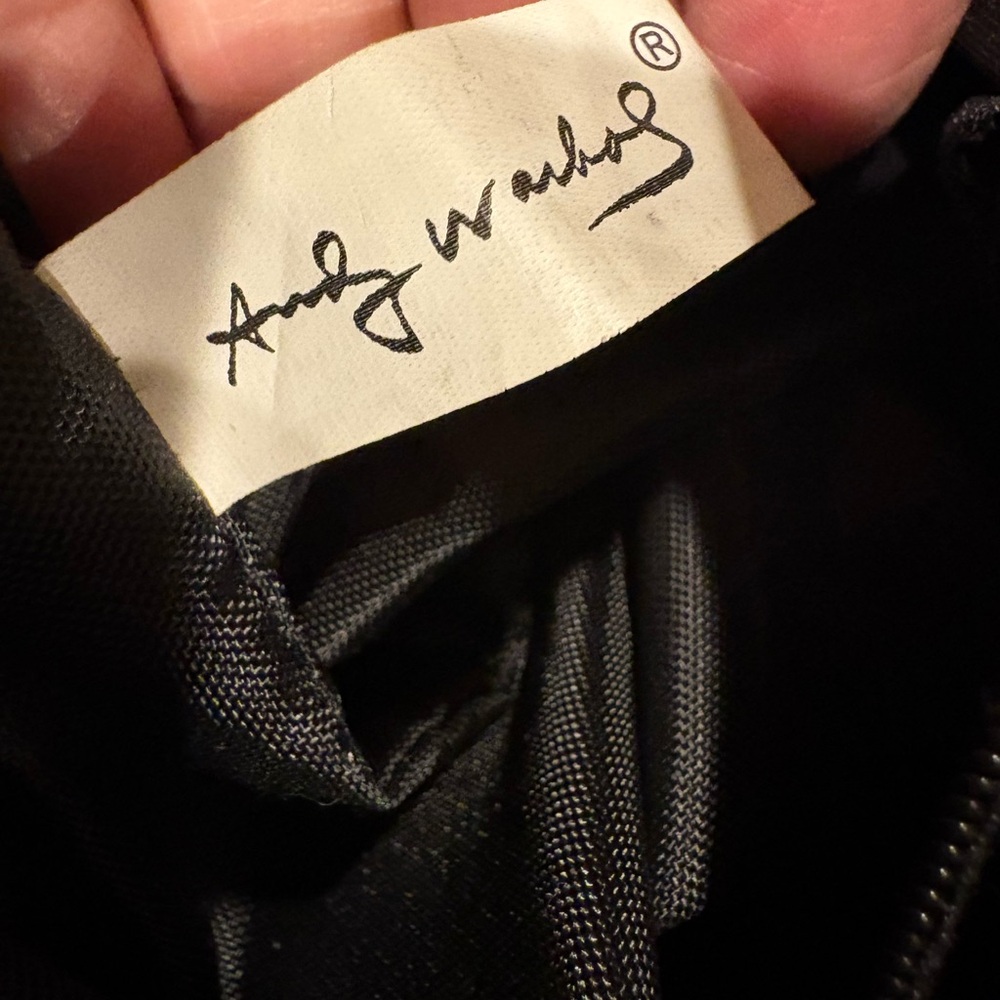 🍀Andy Warhol Cat Print Tote Bag Black Canvas Pink Gray Pop Art Cats - Picture 7 of 7